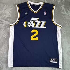 Y2K Adidas Utah Jazz Deron Williams 2 Jersey Mens Large NBA Blue
